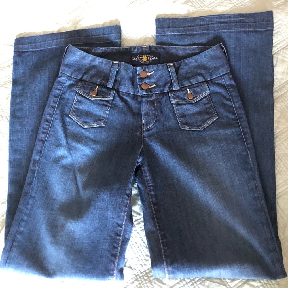 NWOT Lucky Brand Medium Blue Wide Leg Jeans